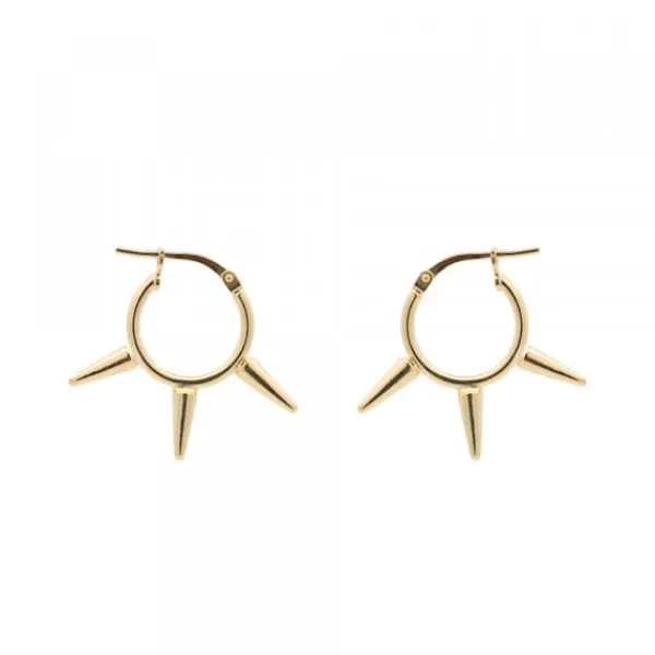 Pendientes Aro Punk Plata Dorada 12mm*Eguzkilore Discount