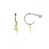 Pendientes Aro Rayo de Plata Dorada*Eguzkilore Online