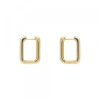 Pendientes Aro Rectangular Plata Dorada 18mm*Eguzkilore Online