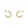 Pendientes Aro Relieve Plata Dorada 12mm*Eguzkilore Best