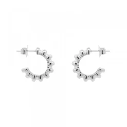 Pendientes Aro Relieve Plata 12mm*Eguzkilore Sale