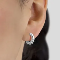 Pendientes Aro Relieve Plata 12mm*Eguzkilore Sale