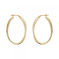 Pendientes Aros Entorchados Plata Dorada 39mm*Eguzkilore Outlet