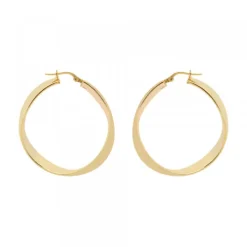 Pendientes Aros Entorchados Plata Dorada 38mm*Eguzkilore Best