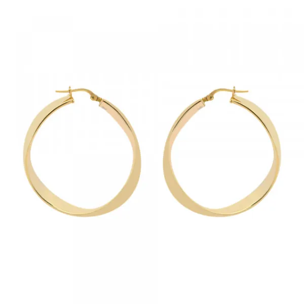 Pendientes Aros Entorchados Plata Dorada 38mm*Eguzkilore Best