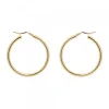 Pendientes Aros Martelé Plata Dorada 36mm*Eguzkilore Outlet