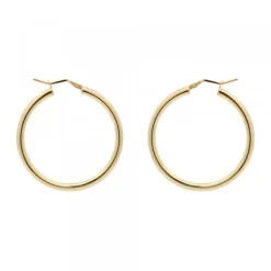 Pendientes Aros Martelé Plata Dorada 36mm*Eguzkilore Outlet