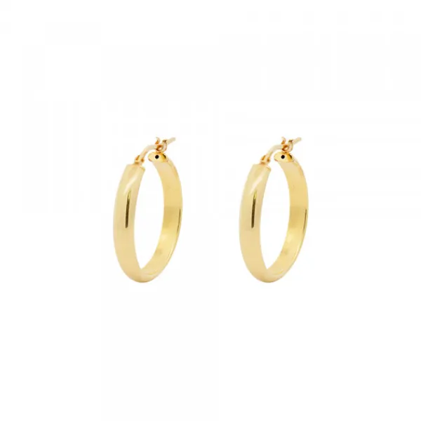 Pendientes Aros Plata Dorada 16mm*Eguzkilore Sale