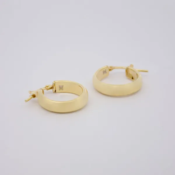 Pendientes Aros Plata Dorada 16mm*Eguzkilore Sale