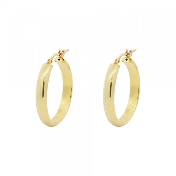 Pendientes Aros Plata Dorada 24mm*Eguzkilore New