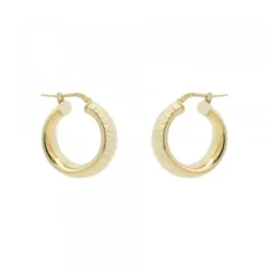Pendientes Aro Textura Plata Dorada 20mm*Eguzkilore Sale