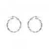 Pendientes Aro Trenzado Plata 25mm*Eguzkilore Hot