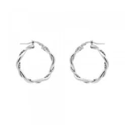 Pendientes Aro Trenzado Plata 25mm*Eguzkilore Hot