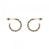 Pendientes Aro Twist Plata Dorada 15mm*Eguzkilore Online