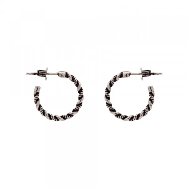 Pendientes Aro Twist Plata 15mm*Eguzkilore