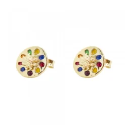 Pendientes Arrue Plata Dorada 11mm*Eguzkilore Sale