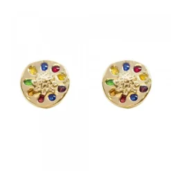Pendientes Arrue Plata Dorada 11mm*Eguzkilore Sale