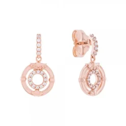 Pendientes Barandilla Concha Plata Rosa y Circonitas*Eguzkilore Discount