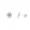 Pendientes Basic Colors Plata y Circonita Verde*Eguzkilore Best