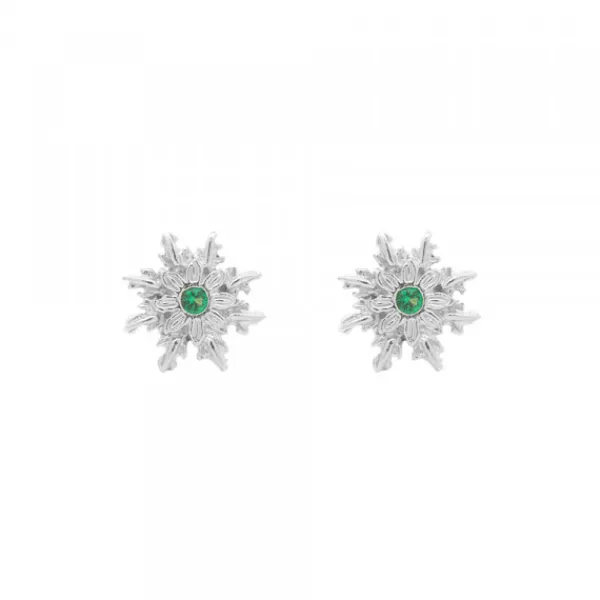 Pendientes Basic Colors Plata y Circonita Verde*Eguzkilore Best