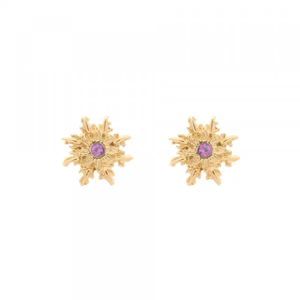 Pendientes Basic Colors Plata Dorada y Amatista*Eguzkilore Clearance
