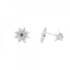 Pendientes Basic Colors Plata y Circonita Negra*Eguzkilore Hot