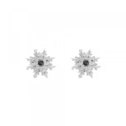 Pendientes Basic Colors Plata y Circonita Negra*Eguzkilore Hot