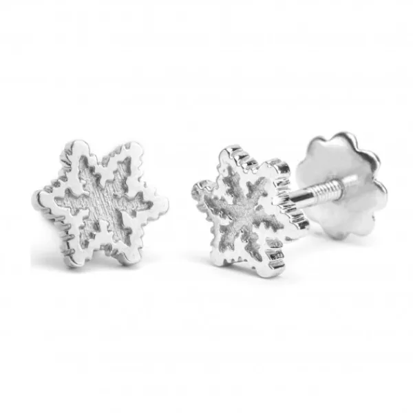 Pendientes bebé Oro Blanco 6,5mm*Eguzkilore Online