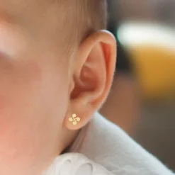 Pendientes Bebé Lauburu Oro 7mm*Eguzkilore Discount