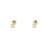 Pendientes Bebé Oro y Circonita Engarzada 3mm*Eguzkilore Discount
