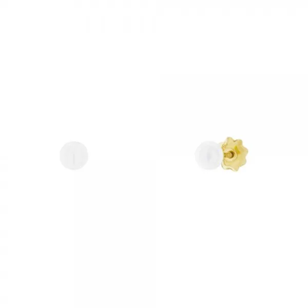 Pendientes Bebé Oro y Perla 3mm*Eguzkilore Hot