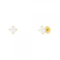 Pendientes Bebé Oro y Perla 4mm Engarzada*Eguzkilore Hot