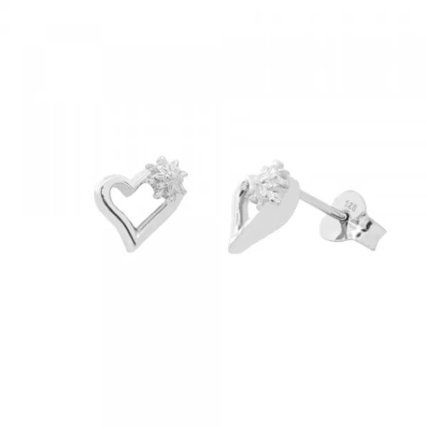 Pendientes Bihotza Plata 8mm*Eguzkilore Hot
