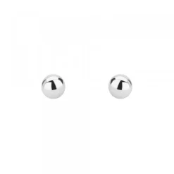 Pendientes Bola Oro Blanco 5mm*Eguzkilore Best