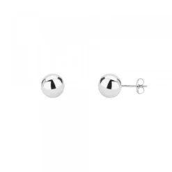 Pendientes Bola Oro Blanco 5mm*Eguzkilore Best