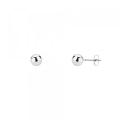 Pendientes Bola Oro Blanco 3mm*Eguzkilore Online
