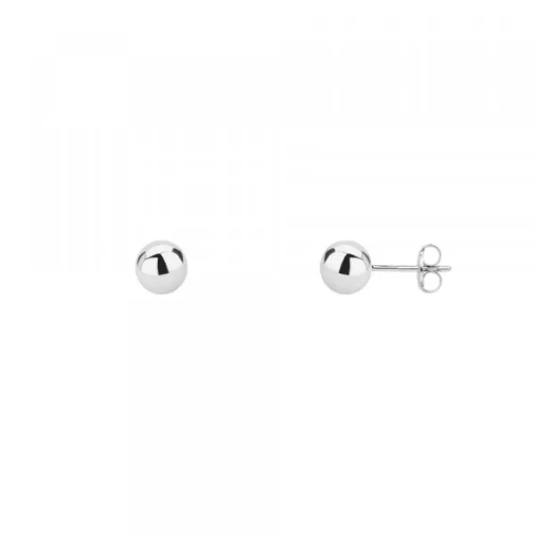 Pendientes Bola Oro Blanco 3mm*Eguzkilore Online