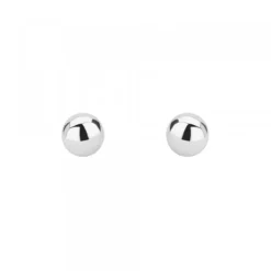 Pendientes Bola Oro Blanco 6mm*Eguzkilore Sale