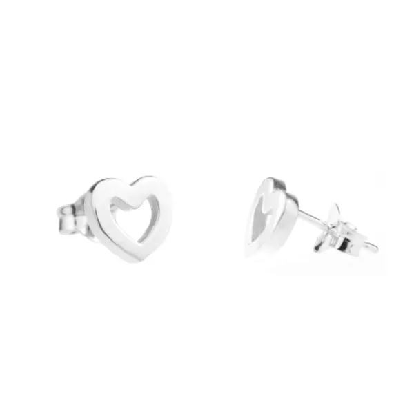 Pendientes Corazón Plata 9mm*Eguzkilore Best