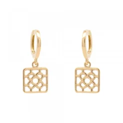 Pendientes Cripa Baldosa Bilbao Plata Dorada*Eguzkilore Discount