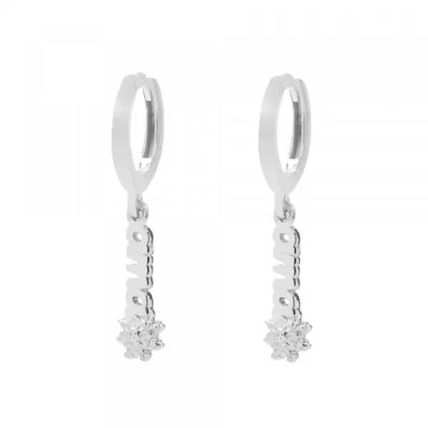 Pendientes Cripa Letras Ama Plata 11mm*Eguzkilore