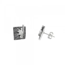 Pendientes Cuadrados Flysch Plata*Eguzkilore New