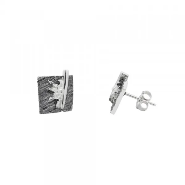 Pendientes Cuadrados Flysch Plata*Eguzkilore New