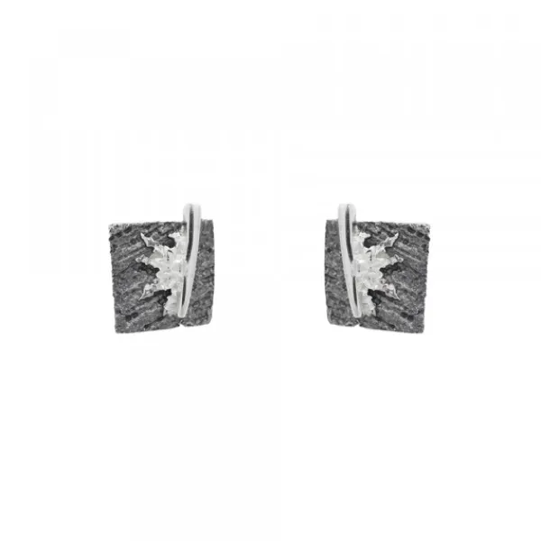 Pendientes Cuadrados Flysch Plata*Eguzkilore New