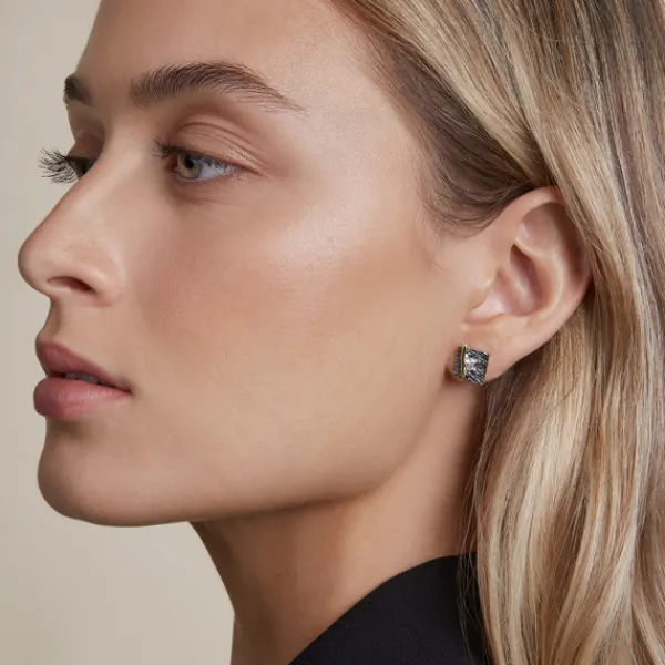 Pendientes Cuadrados Flysch Plata y Lámina de Oro*Eguzkilore Outlet