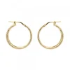 Pendientes Doble Aro Entorchado Plata Dorada 22mm*Eguzkilore New