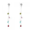 Pendientes de Plata con Cristales Multicolor*Eguzkilore
