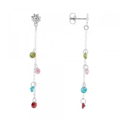 Pendientes de Plata con Cristales Multicolor*Eguzkilore