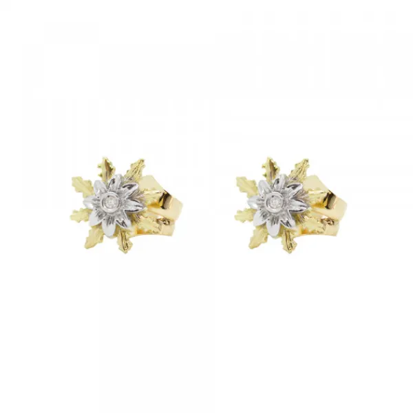 Pendientes Oro Bicolor y Brillante 9mm*Eguzkilore Hot