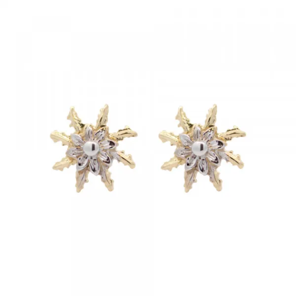 Pendientes Oro Bicolor 12mm*Eguzkilore
